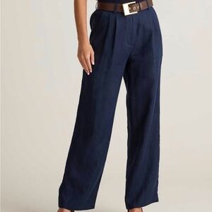 Quince Navy Blue Pants Wide Leg Size 12 Work Office